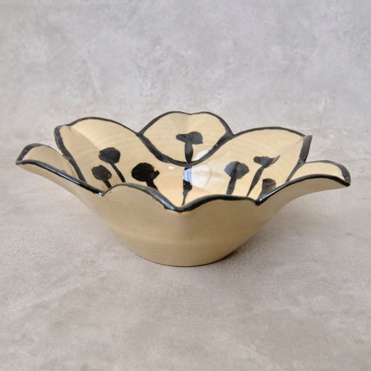 銹絵染付向付 百合形(清水焼・乾山写) | 宮本 博