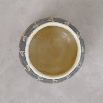 ワインカップ（黒） 幾何学模様 | 加守田 太郎