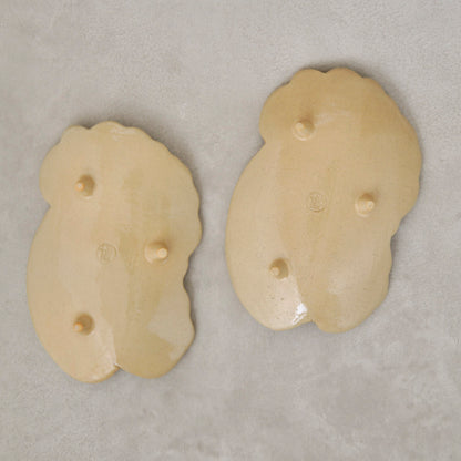 色絵小皿 雪松図 2客セット - 清水焼 | 宮本 博