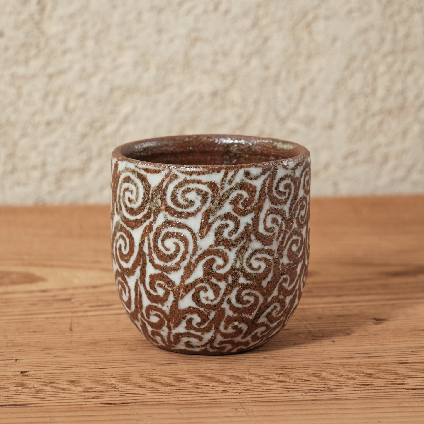 湯呑み小 象嵌唐草文 - 益子焼 - 01 | 松原 直之