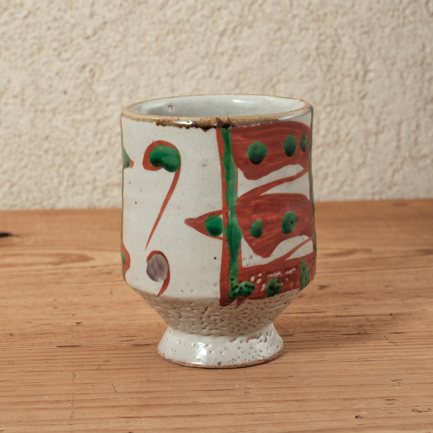 湯呑み 大 鉄絵・赤絵 唐草文 - 益子焼 - 04 | 松原 直之