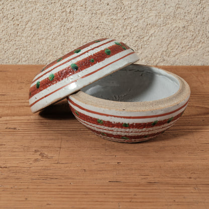 蓋物・小物入れ 赤絵 - 益子焼 - 01 | 松原 直之