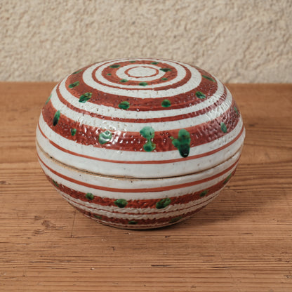 蓋物・小物入れ 赤絵 - 益子焼 - 01 | 松原 直之