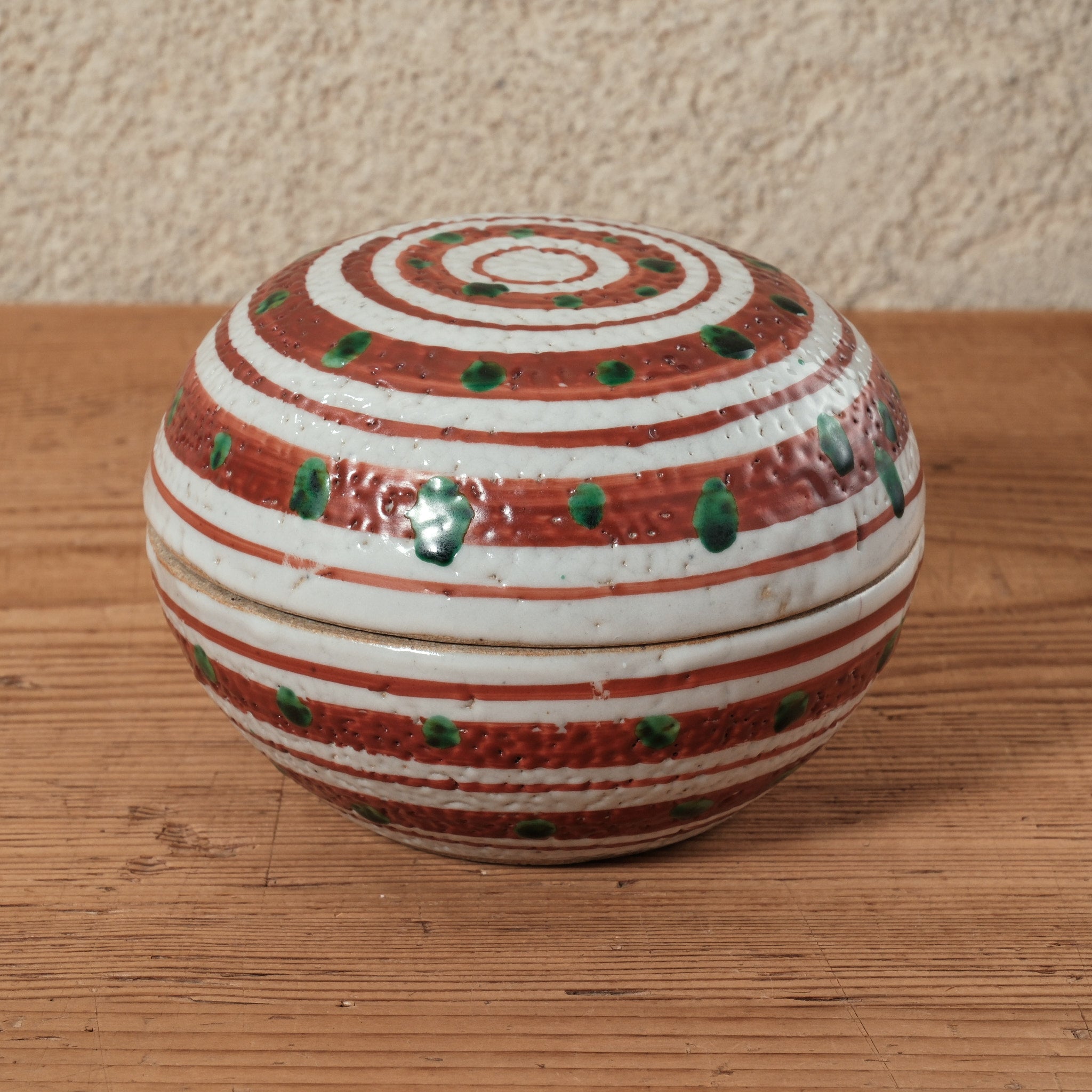 松原 直之 | 蓋物・小物入れ 鉄絵(益子焼)01 | d.Agora – 菜じみ