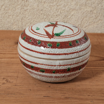 蓋物・小物入れ 赤絵 - 益子焼 - 02 | 松原 直之