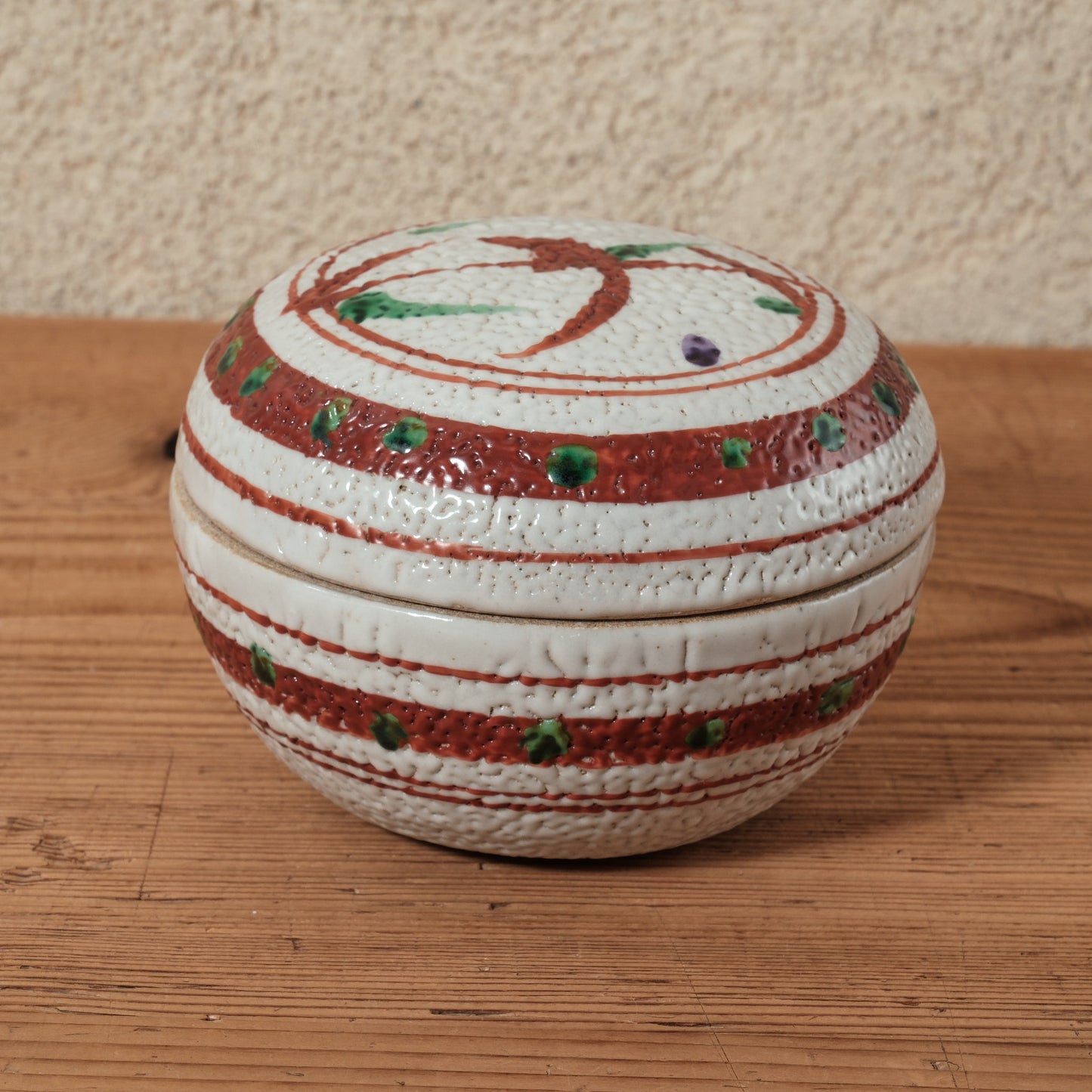 蓋物・小物入れ 赤絵 - 益子焼 - 02 | 松原 直之