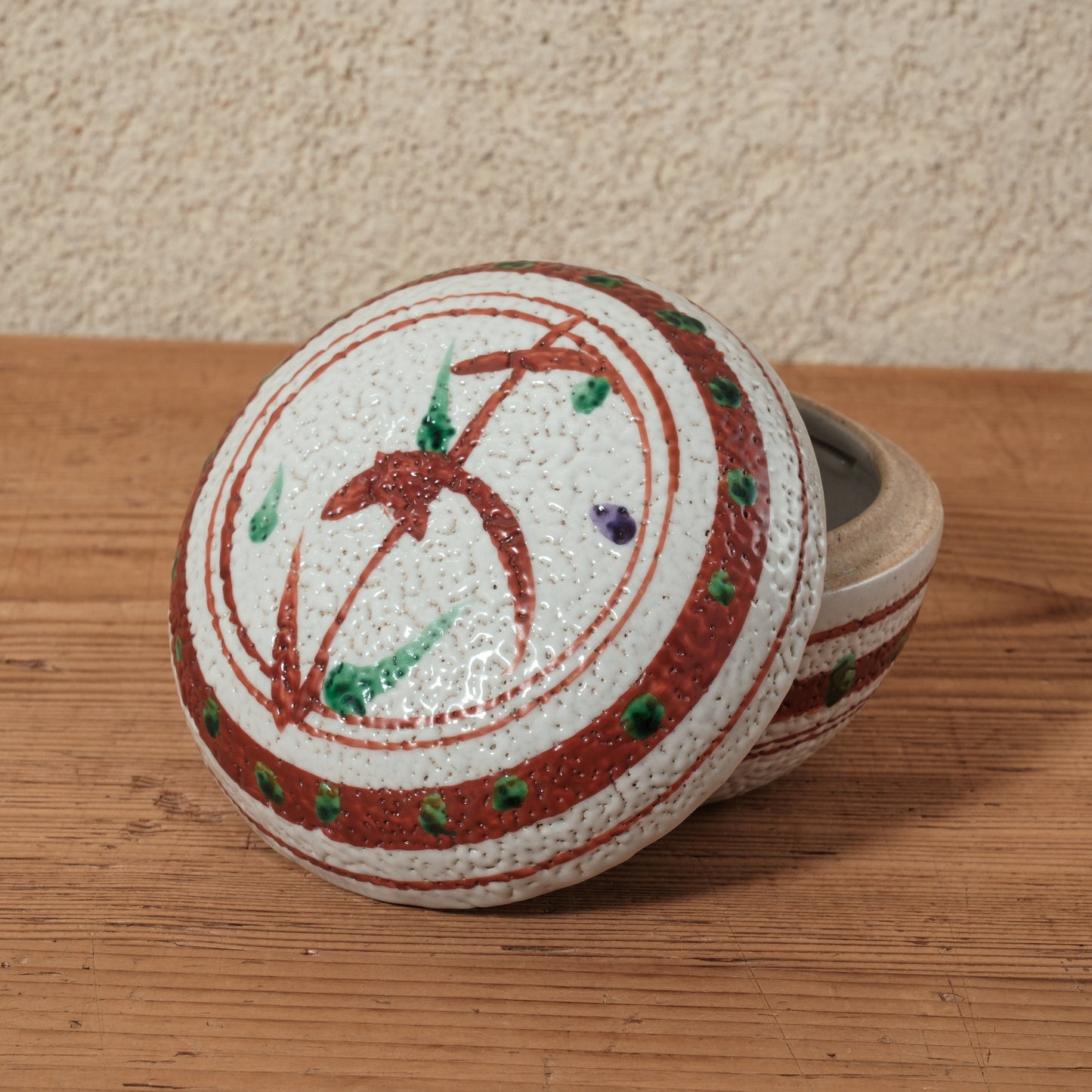 蓋物・小物入れ 赤絵 - 益子焼 - 02 | 松原 直之