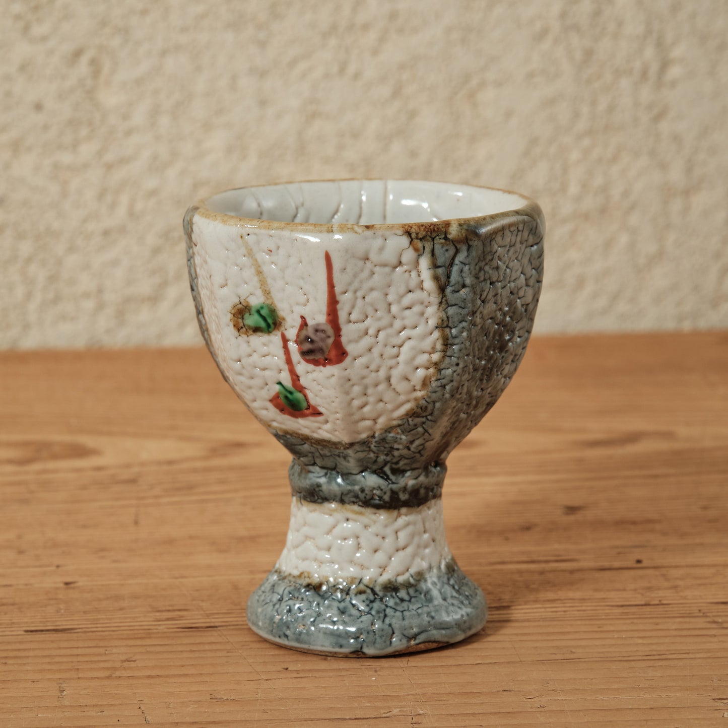 ゴブレット 鉄絵・赤絵 唐草文 - 益子焼 - 01 | 松原 直之