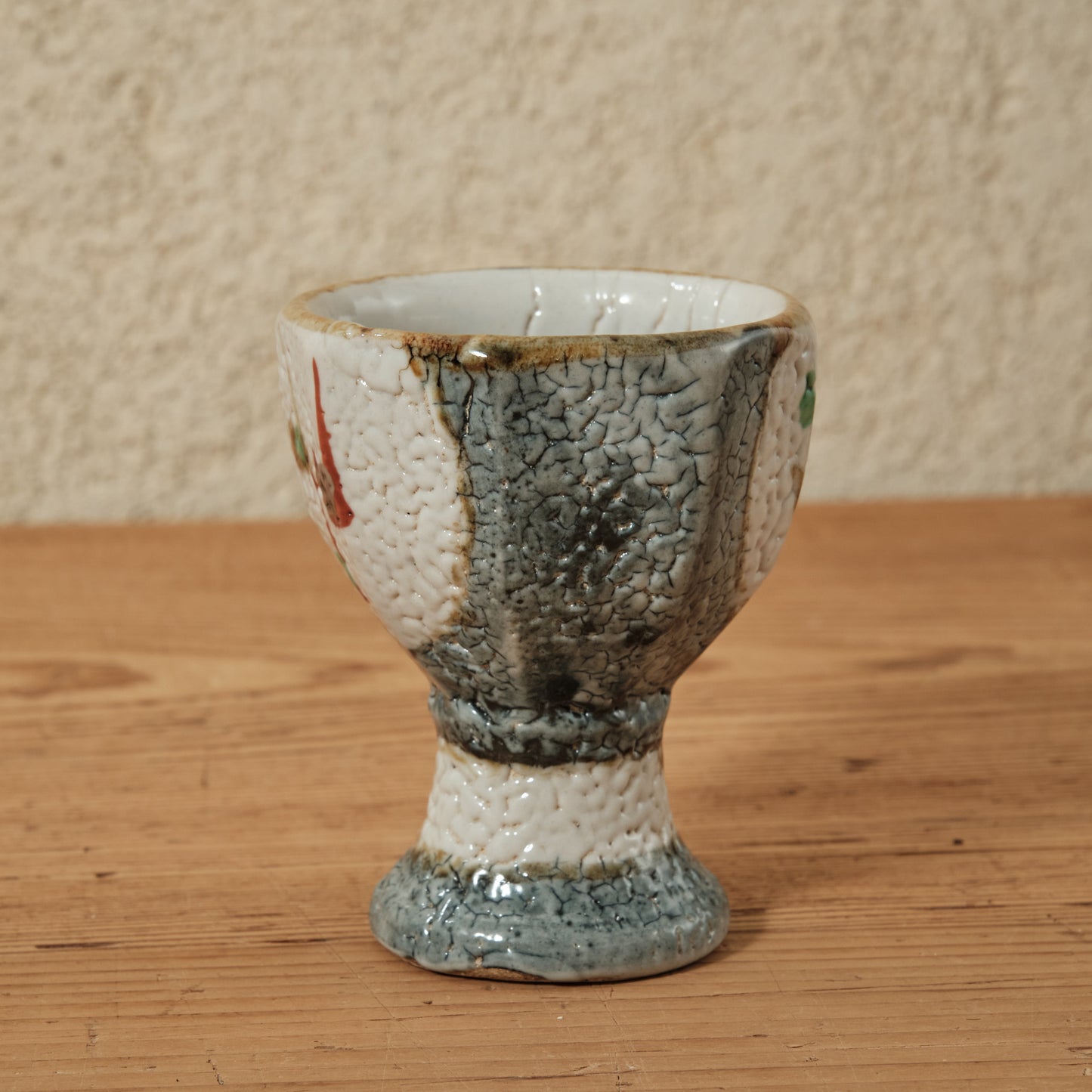 ゴブレット 鉄絵・赤絵 唐草文 - 益子焼 - 01 | 松原 直之