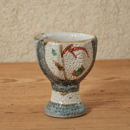 ゴブレット 鉄絵・赤絵 唐草文 - 益子焼 - 01 | 松原 直之