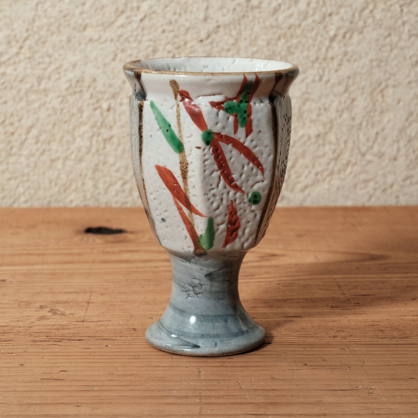 ゴブレット 鉄絵・赤絵 唐草文 - 益子焼 - 02 | 松原 直之