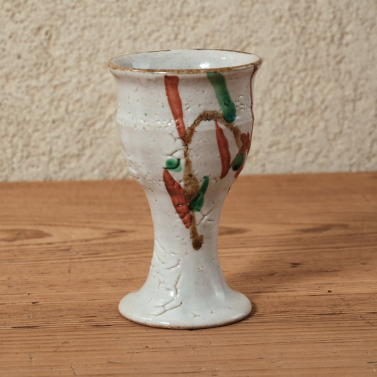 ゴブレット 鉄絵・赤絵 唐草文 - 益子焼 - 03 | 松原 直之