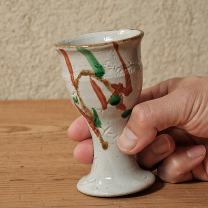 ゴブレット 鉄絵・赤絵 唐草文 - 益子焼 - 03 | 松原 直之