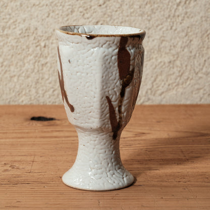 ゴブレット 鉄絵 唐草文 - 益子焼 - 01 | 松原 直之