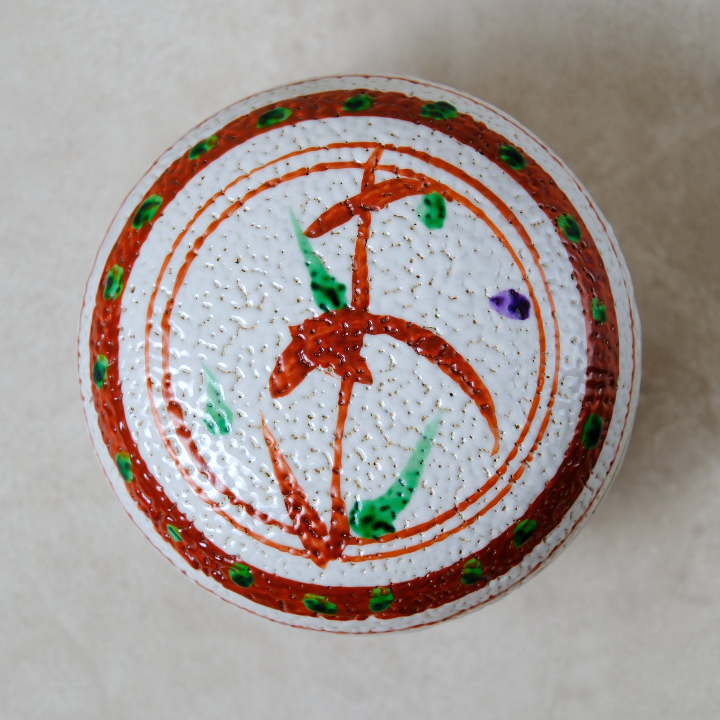 蓋物・小物入れ 赤絵 - 益子焼 - 02 | 松原 直之