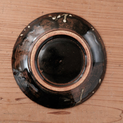 [ 村澤 享 ] 波縁取り7寸・中皿 飴糠釉 - 益子焼