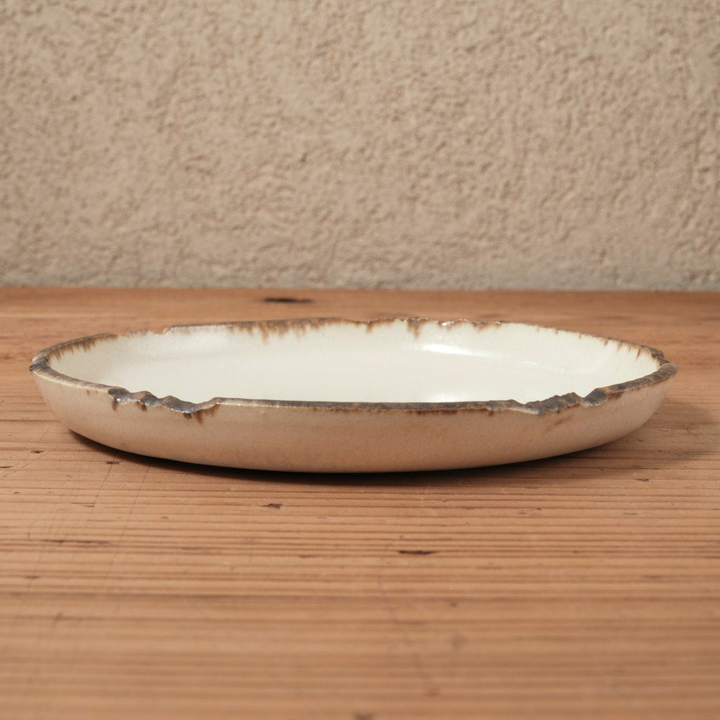 [ 松尾 亮佑 ] フラットリムプレート｜17.5cm｜Brown