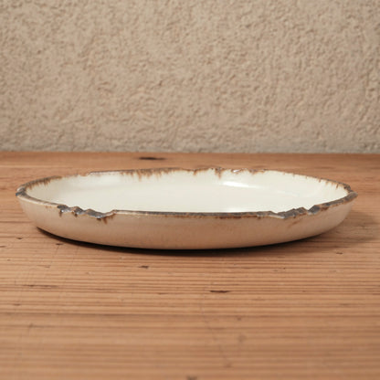 [ 松尾 亮佑 ] フラットリムプレート｜17.5cm｜Brown