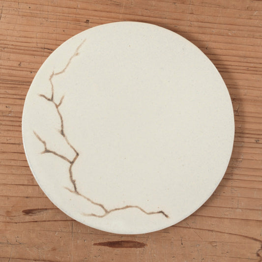 [ 松尾 亮佑 ] Round Plate 20cm ver.2 / 罅（ひび）/ Brown