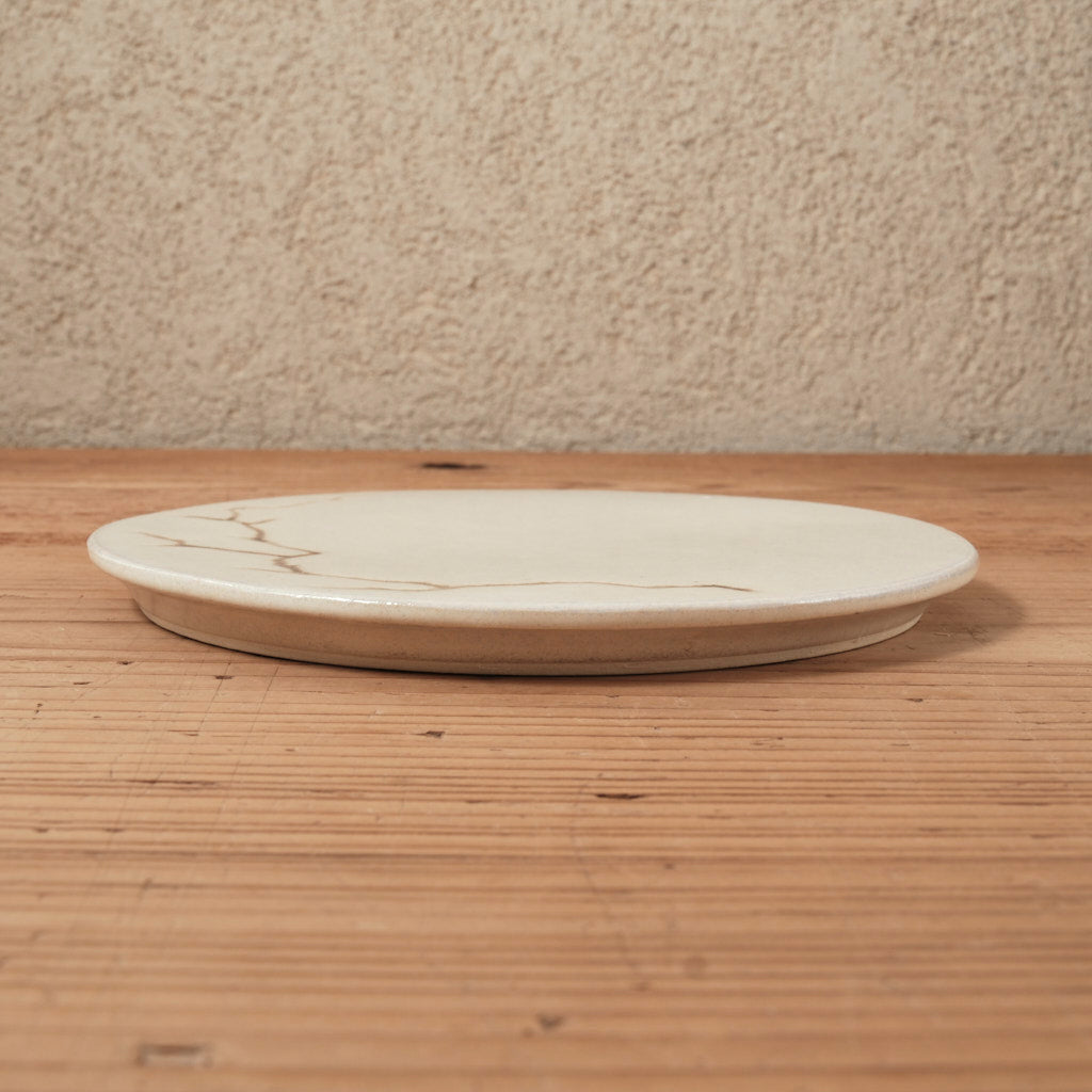 [ 松尾 亮佑 ] Round Plate 20cm ver.2 / 罅（ひび）/ Brown