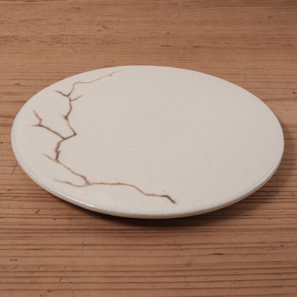 [ 松尾 亮佑 ] Round Plate 20cm ver.2 / 罅（ひび）/ Brown