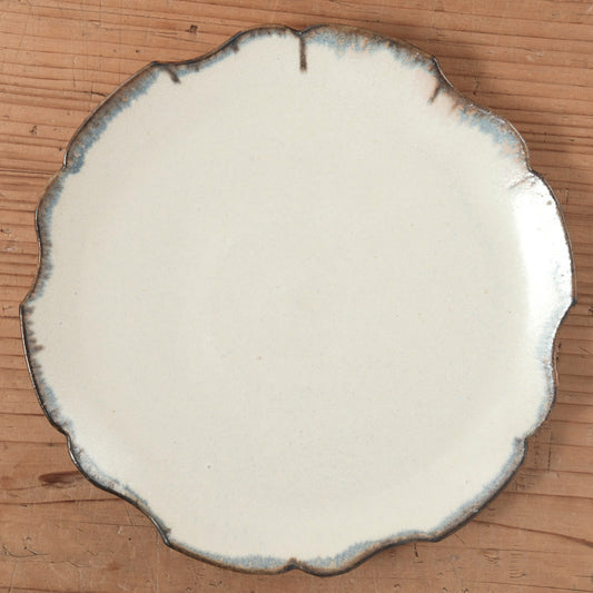 [ 松尾 亮佑 ] 変形輪花皿 21cm / Ooze Melt