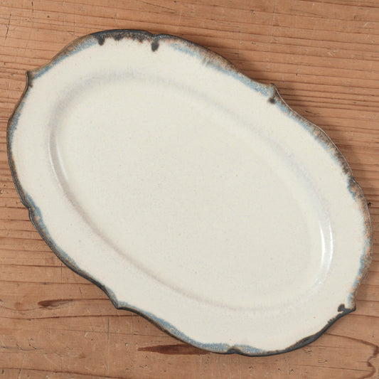 [ 松尾 亮佑 ] 稜花オーバルプレート27cm / Ooze Melt