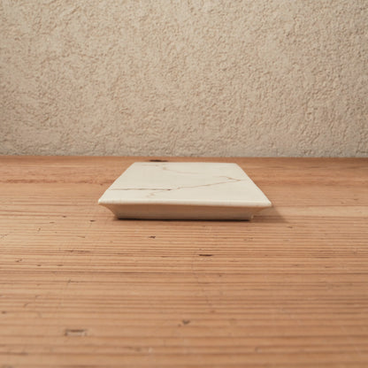 [ 松尾 亮佑 ] 長角プレート Line carving plate / 24 cm / Brown