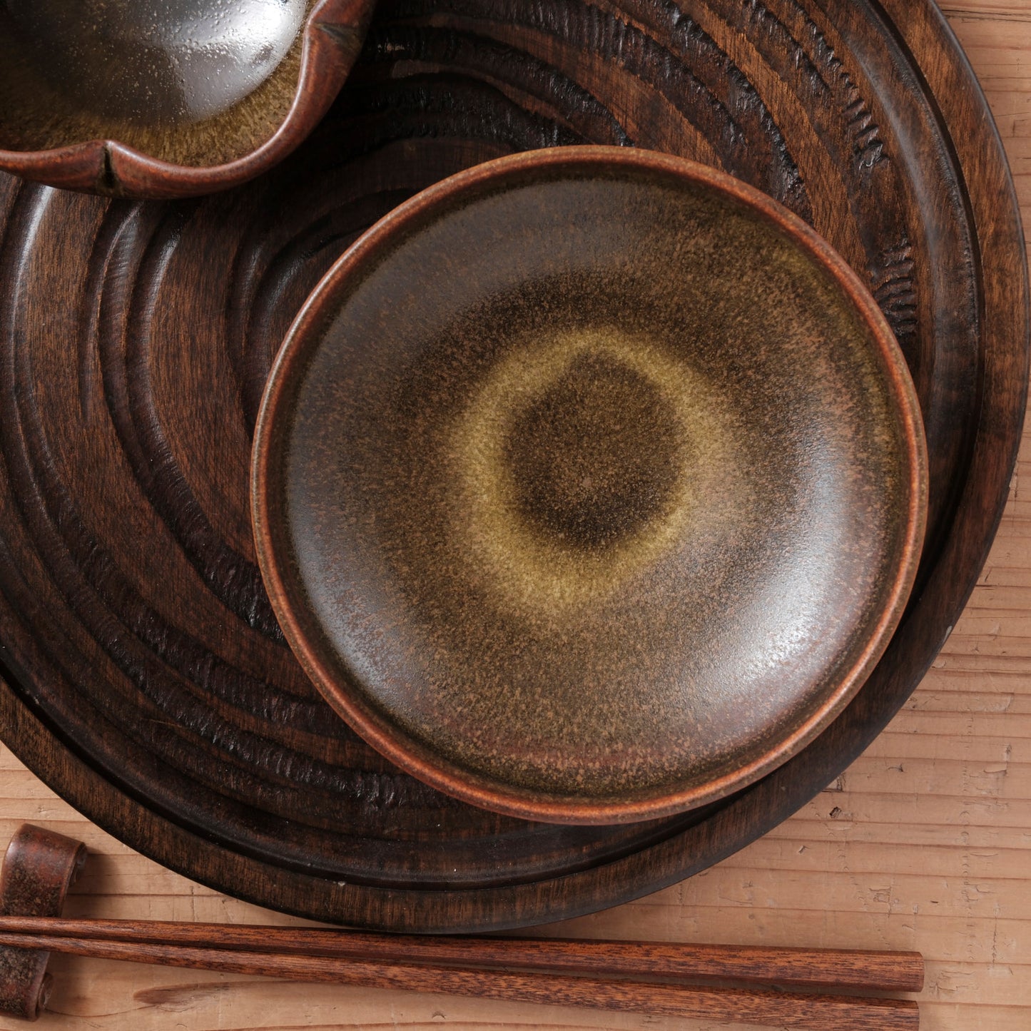 [ 北側 雄一 ] 四寸半盛鉢 窯変蕎麦釉