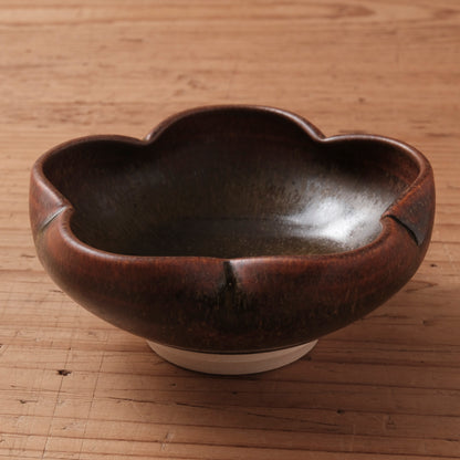 [ 北側 雄一 ] 輪花小鉢 窯変蕎麦釉