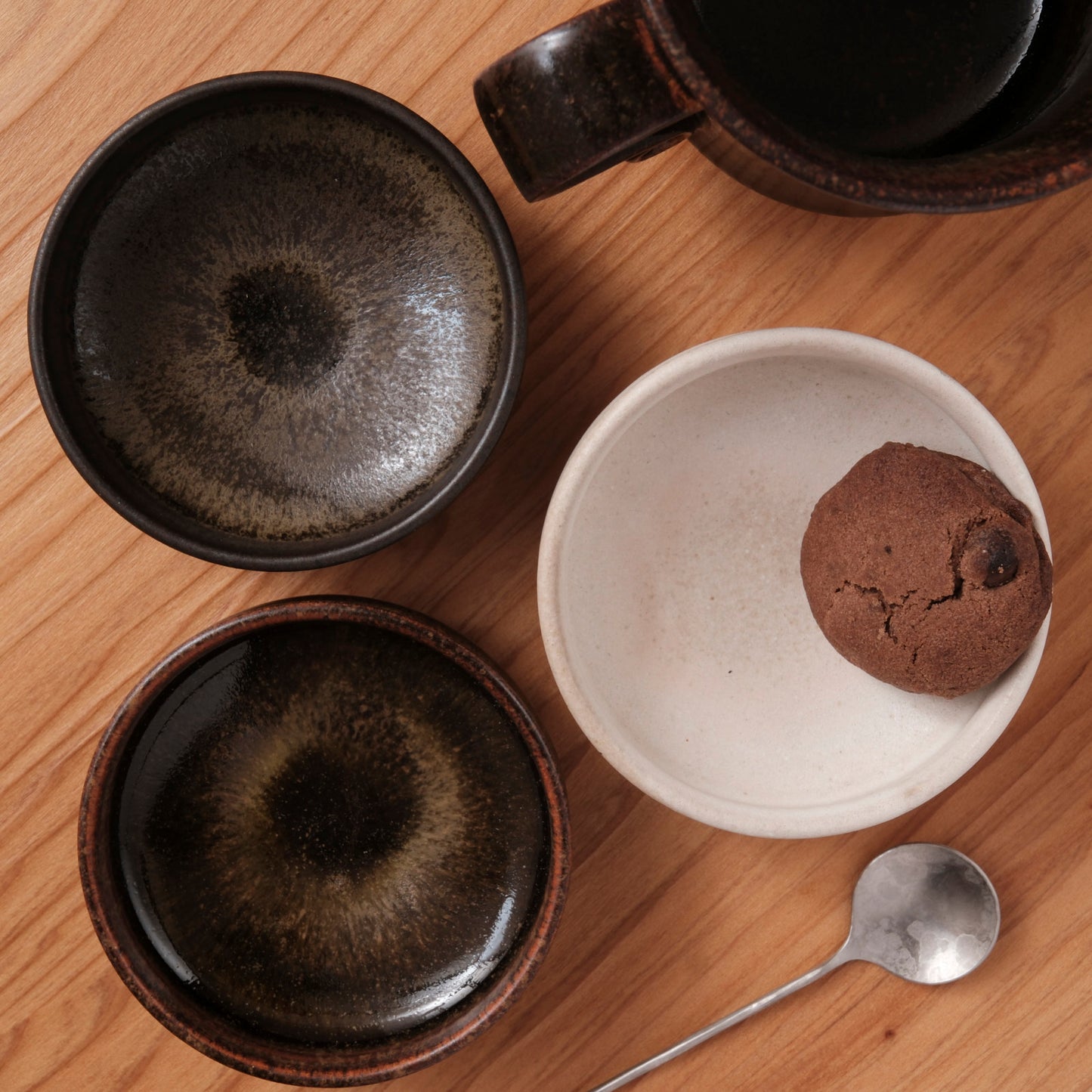 [ 北側 雄一 ] 切立豆皿 白砂釉