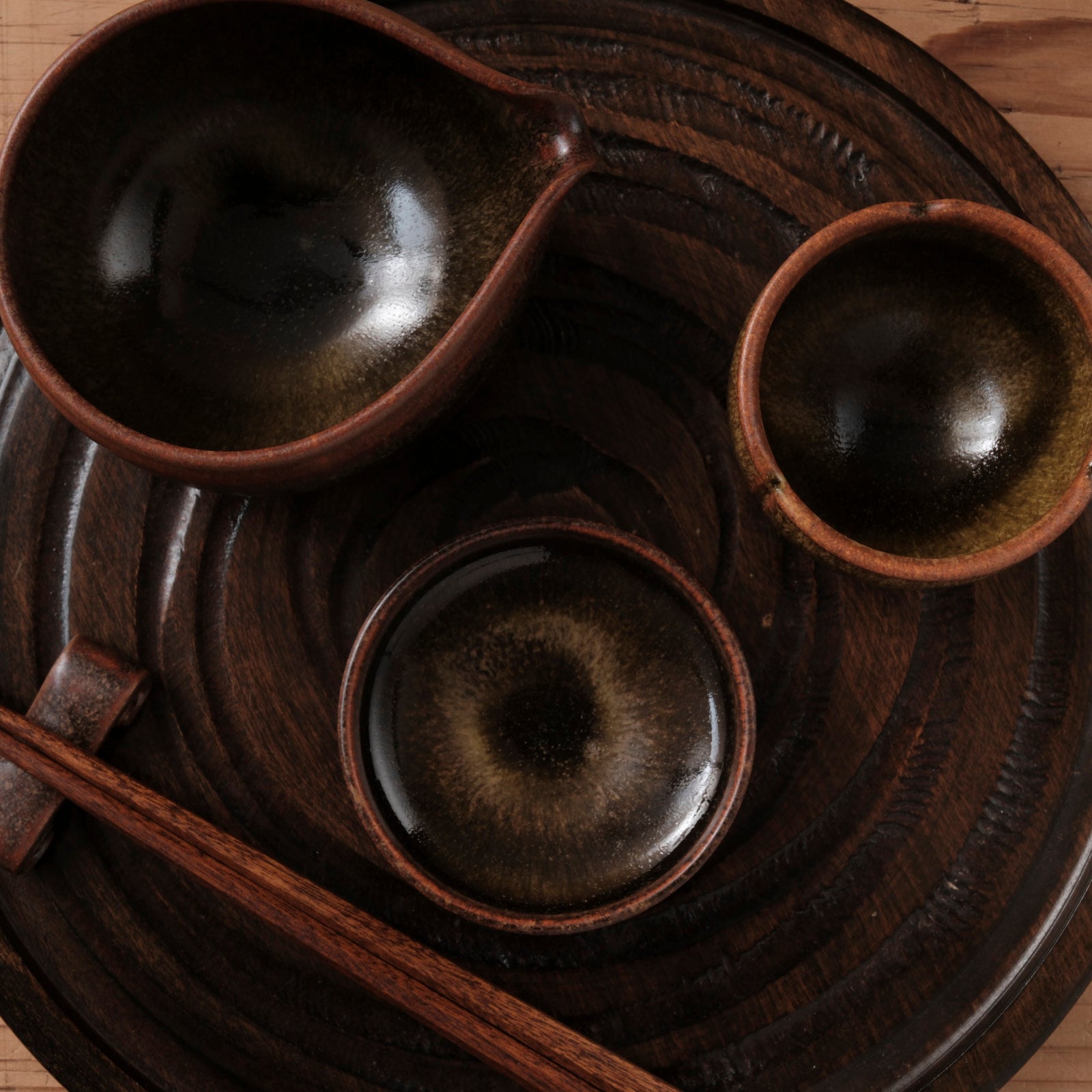 北側 雄一 ] 切立豆皿 窯変蕎麦釉 – 菜じみ-najimi-日本の器・手仕事品