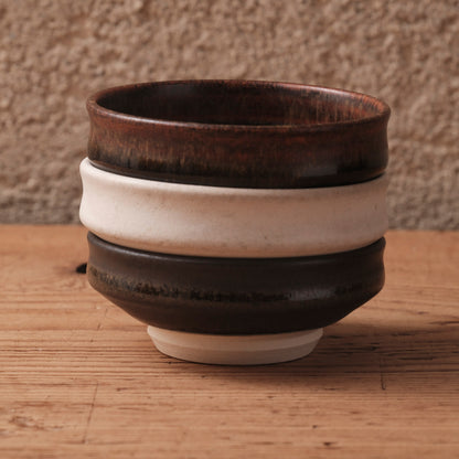 [ 北側 雄一 ] 切立豆皿 白砂釉