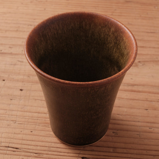 [ 北側 雄一 ] タンブラー 窯変蕎麦釉