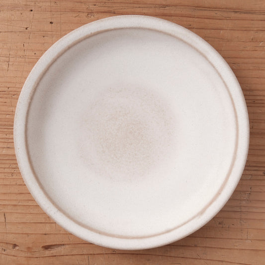 [ 北側 雄一 ] 七寸リム深皿 白砂釉