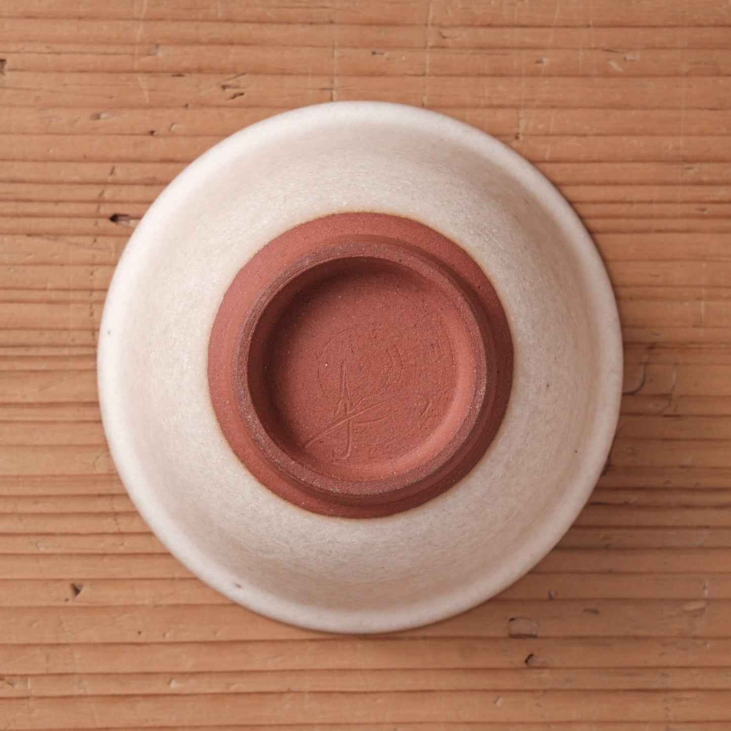 [ 北側 雄一 ] 飯碗（縁反り） 白砂釉