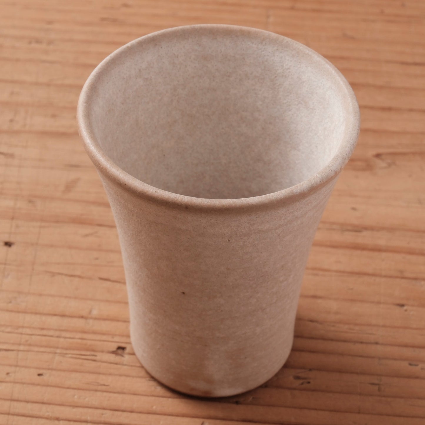 [ 北側 雄一 ] 細タンブラー 白砂釉