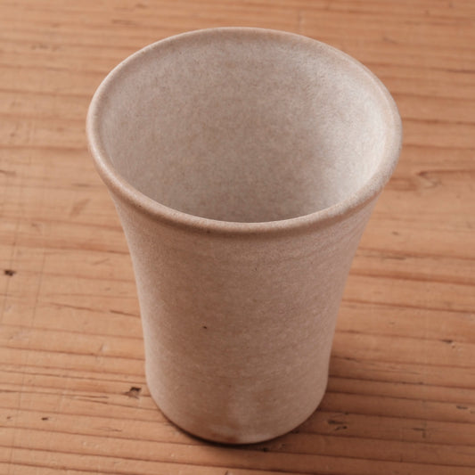 [ 北側 雄一 ] 細タンブラー 白砂釉