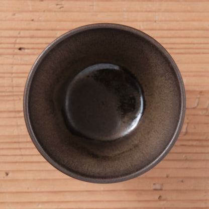 [ 北側 雄一 ] そば猪口 窯変黒釉