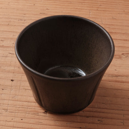 [ 北側 雄一 ] そば猪口 窯変黒釉
