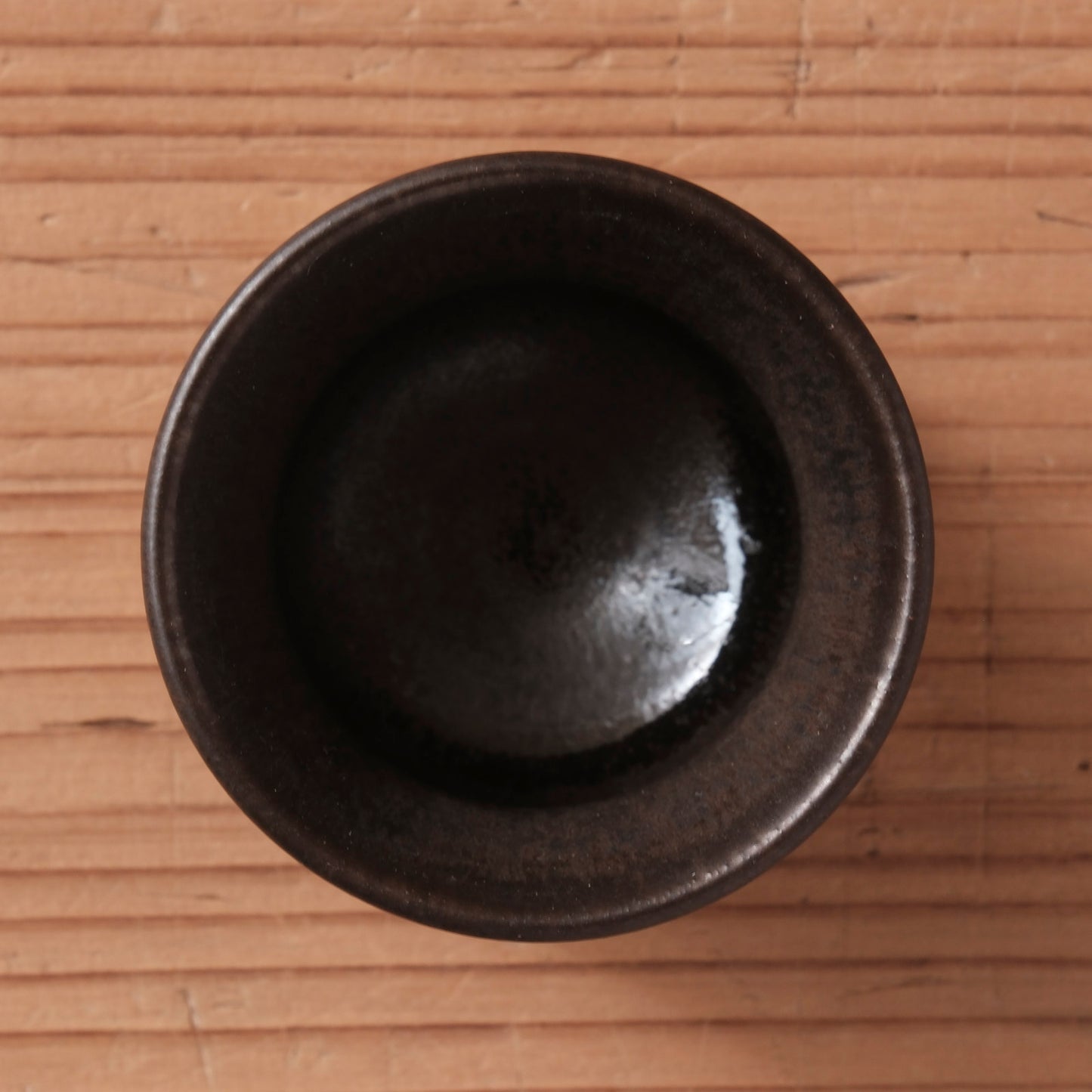 [ 北側 雄一 ] ぐい呑み 窯変黒釉