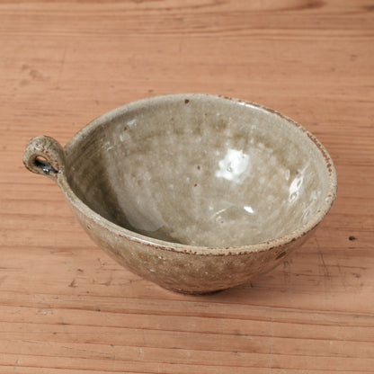 [ 田尾 明子 ] 灰釉ちびナス小鉢 幅約14cm