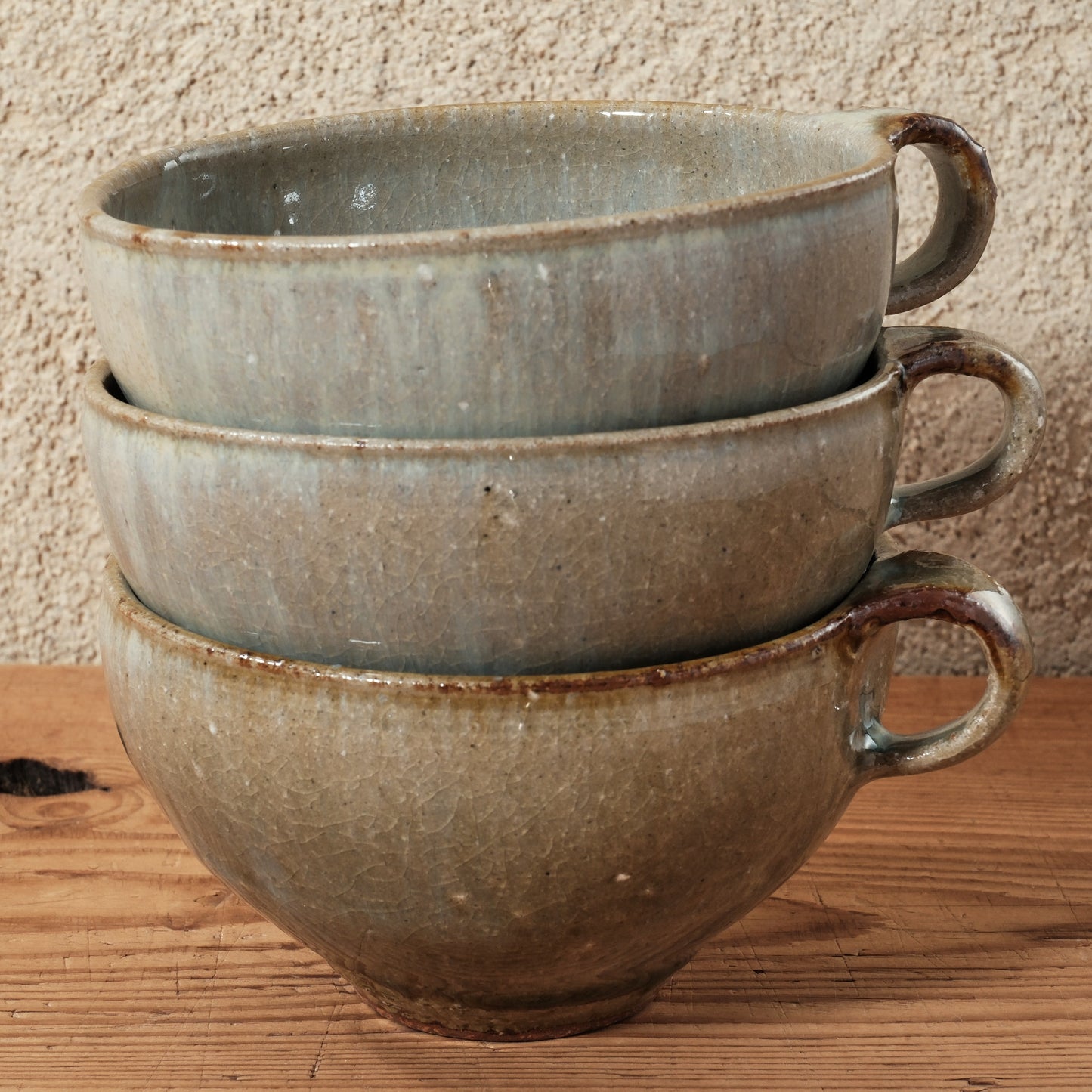 [ 田尾 明子 ] 片手スープカップ ワラ釉 幅約15.5cm