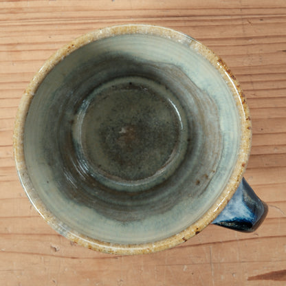 [ 田尾 明子 ] マグカップ 青釉 容量約280ml 幅約11.8cm×高約9.8cm