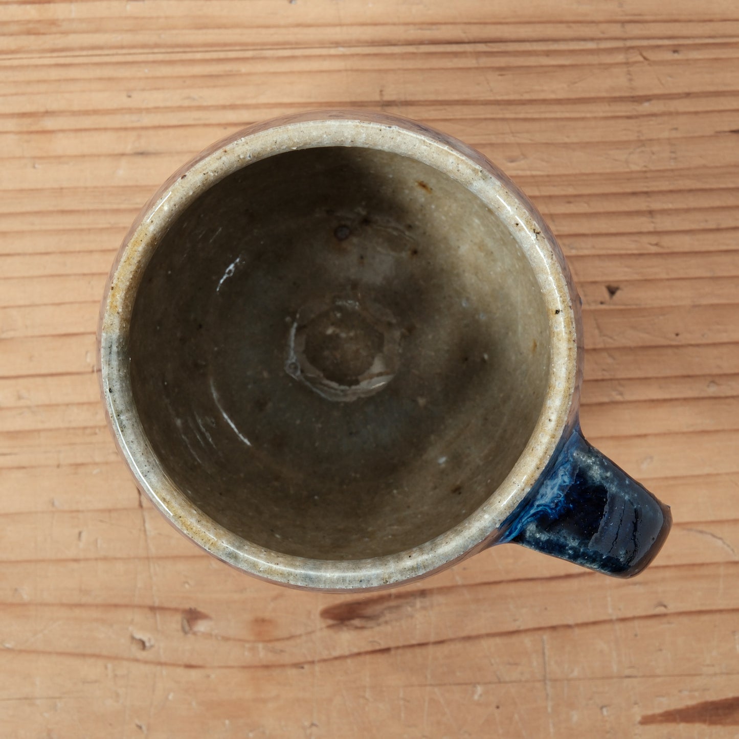 [ 田尾 明子 ] 丸マグカップ 青釉 容量約180ml 幅約11cm×高約8.5cm