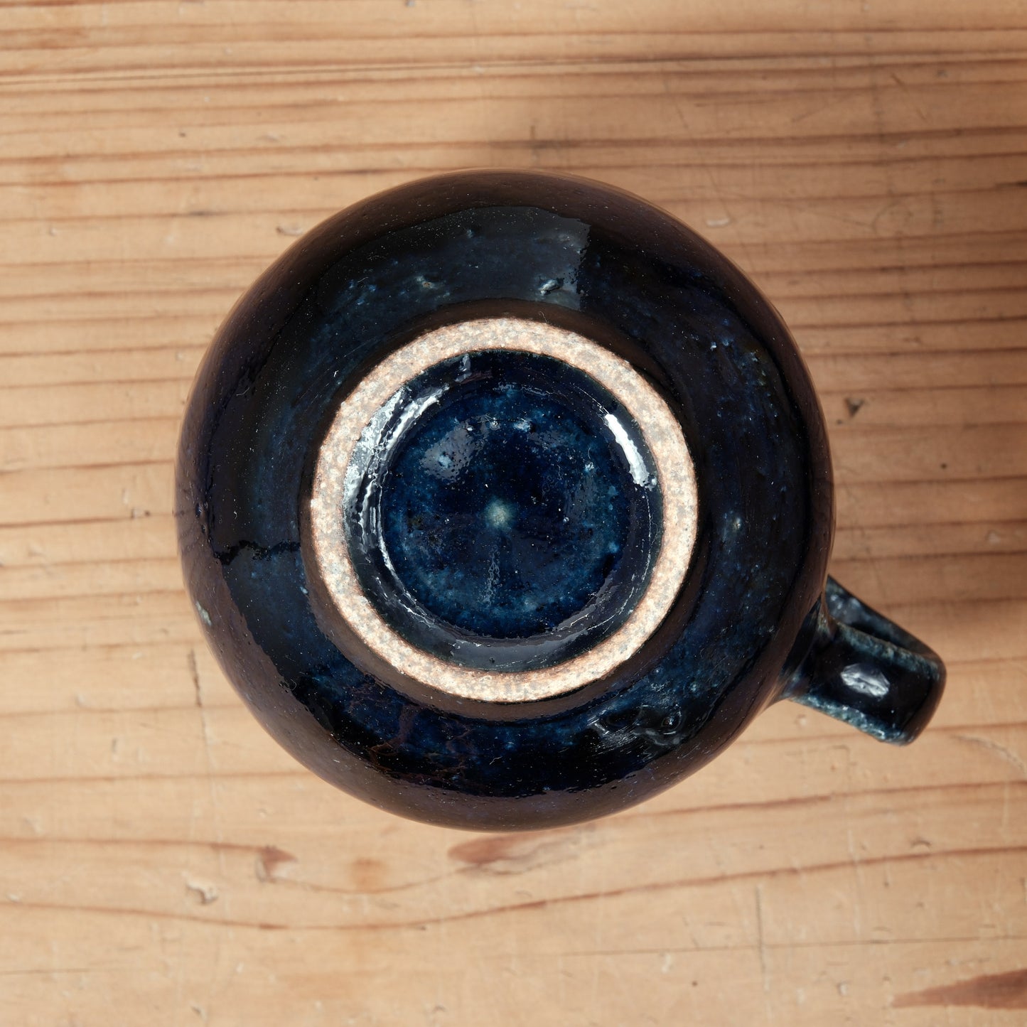 [ 田尾 明子 ] 丸マグカップ 青釉 容量約180ml 幅約11cm×高約8.5cm