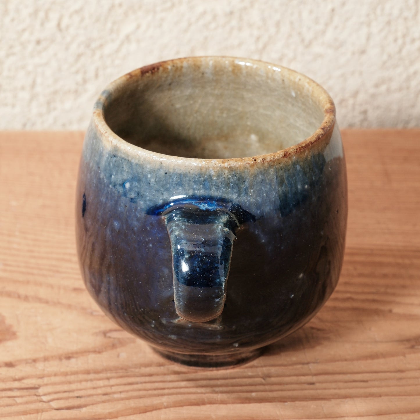 [ 田尾 明子 ] 丸マグカップ 青釉 容量約180ml 幅約11cm×高約8.5cm