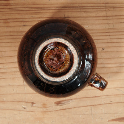 [ 田尾 明子 ] 丸マグカップ 飴釉 容量約180ml 幅約11cm×高約8.5cm