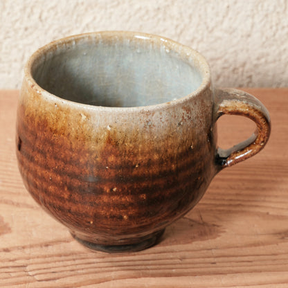 [ 田尾 明子 ] 丸マグカップ 飴釉 容量約180ml 幅約11cm×高約8.5cm