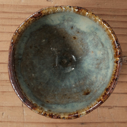 [ 田尾 明子 ] ぐい呑みS 織部 幅約6.0cm×高約5.5cm